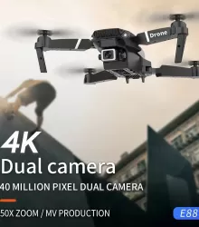 Dron profesional E88Pro 4K con gran angular de 1080P