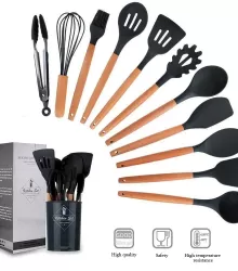 Utensilios de cocina de silicona antiadherentes